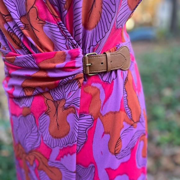 TIBI New York Pink & Lavender Print Wrap Dress, EUC, XS - Picture 8 of 10